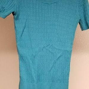 Teal Cable Knit Ann Taylor Loft shirt